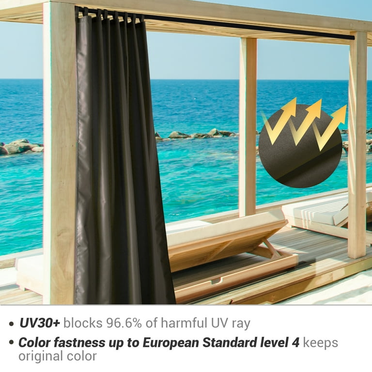 54"x84" Outdoor Curtain Panel Tab Top Drape UV30 Patio Pergola Garden 1 Piece 